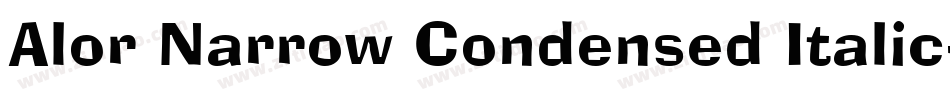 Alor Narrow Condensed Italic字体转换